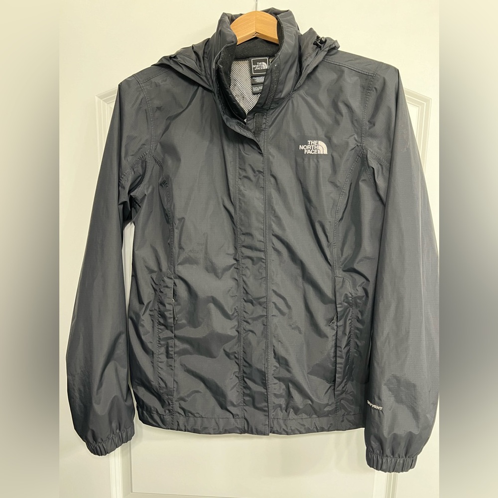 The North Face women’s black rain jacket, great condition, size M